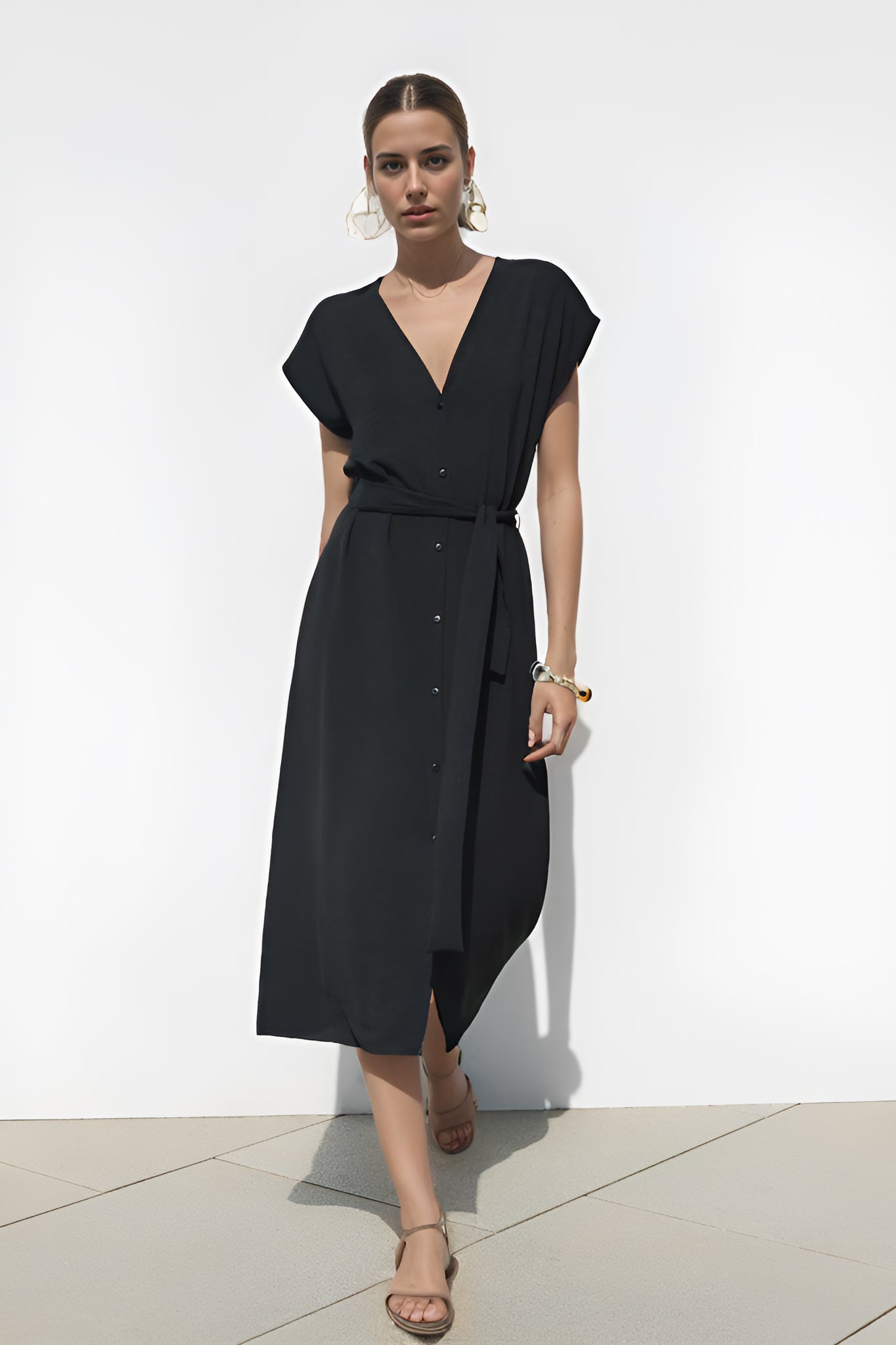 Belted Midi Dress