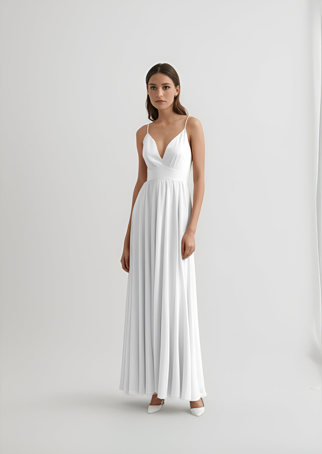 Elegant Sleeveless Floor-Length Gown