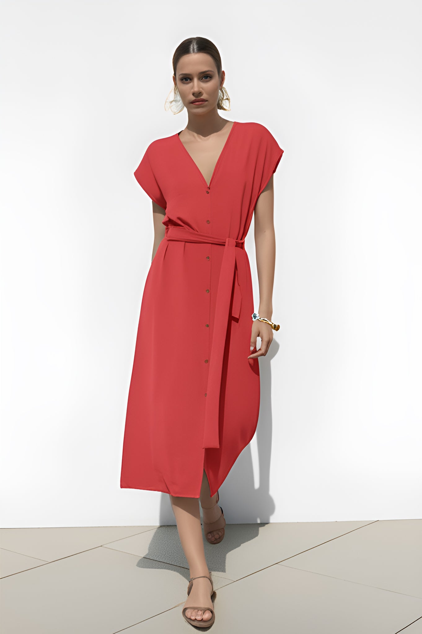 Belted Midi Dress
