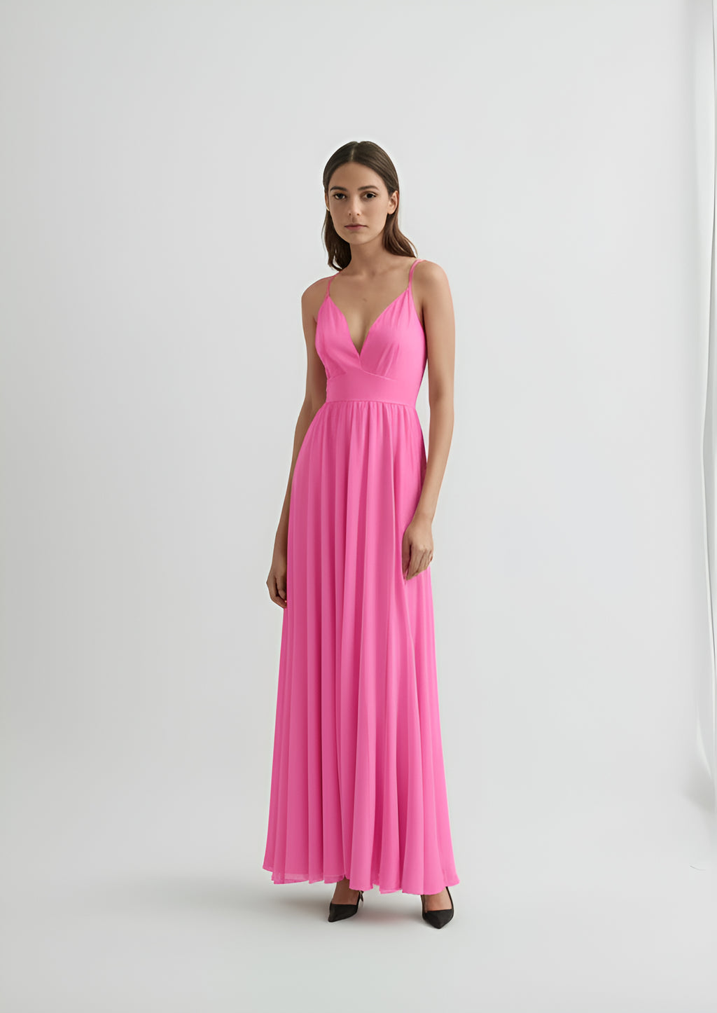 Elegant Sleeveless Floor-Length Gown