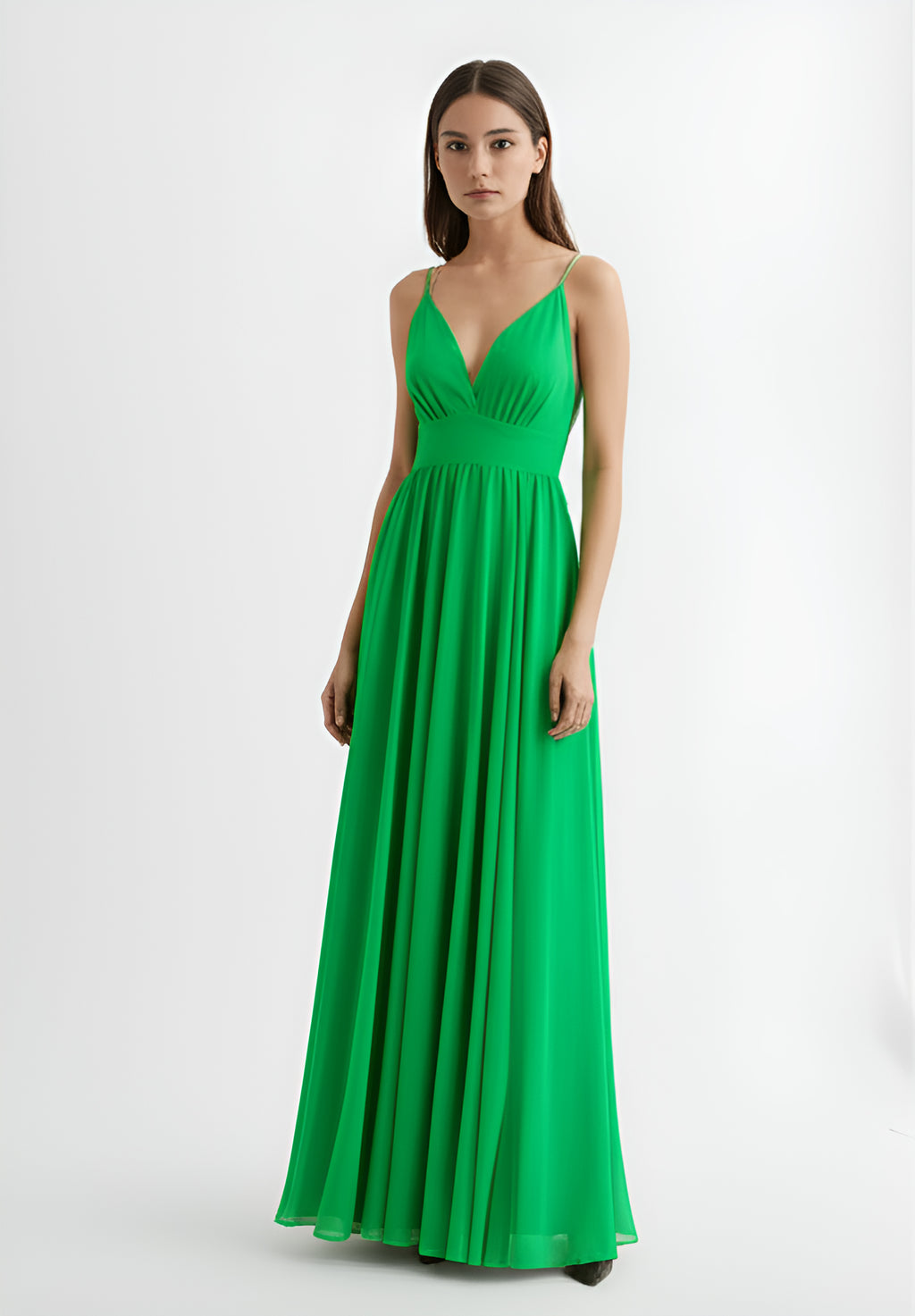Elegant Sleeveless Floor-Length Gown