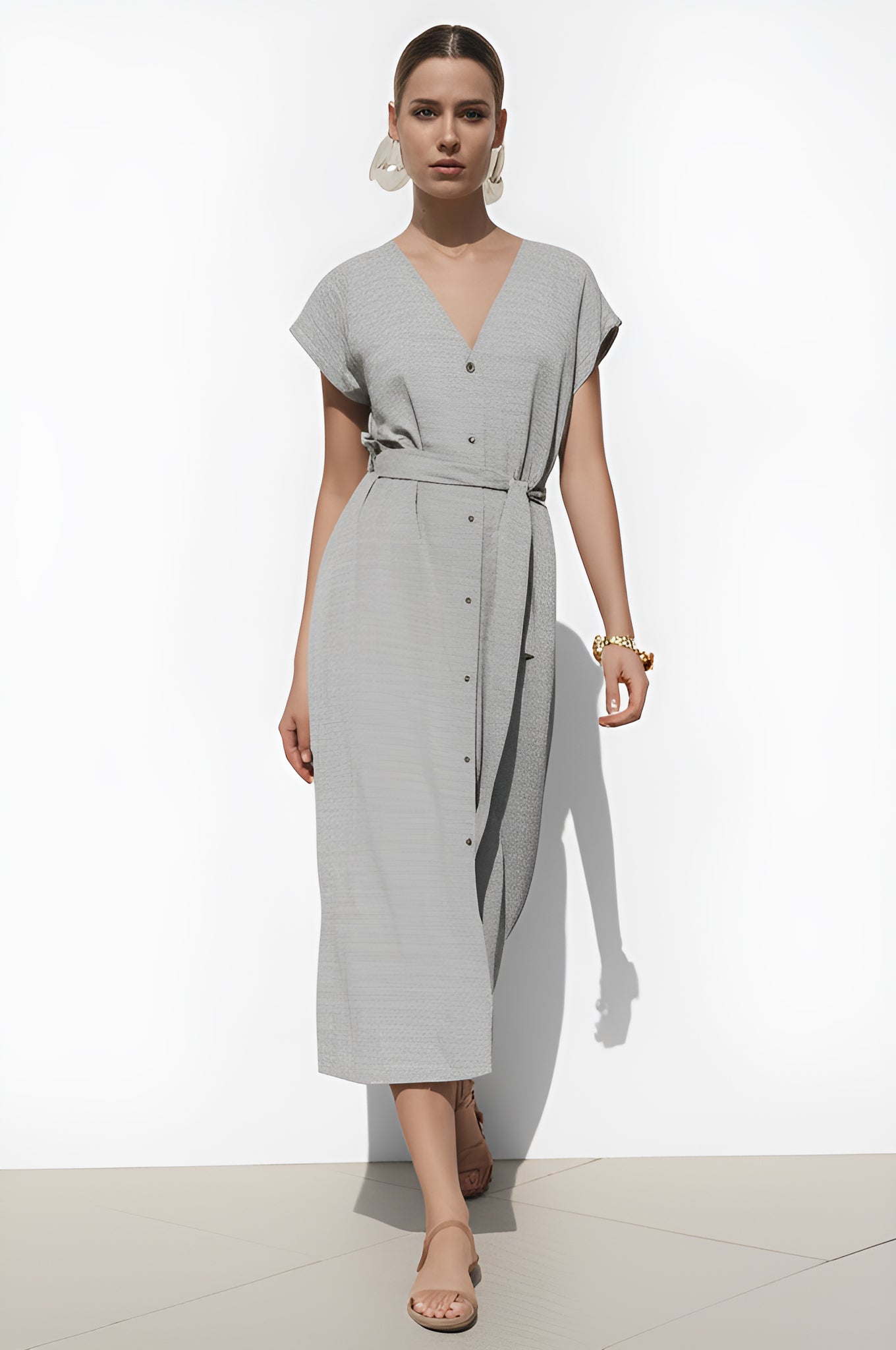 Belted Midi Dress