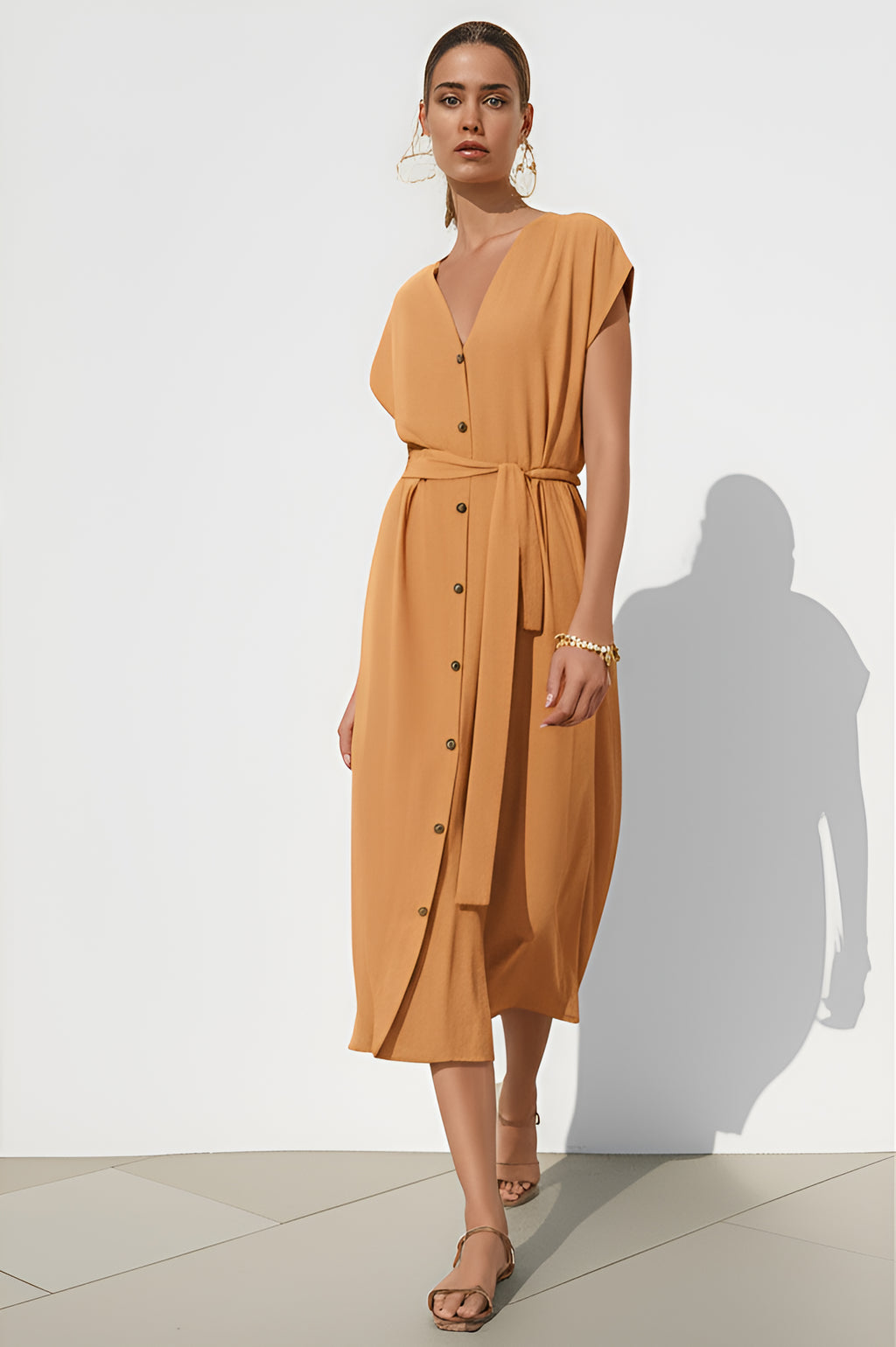 Belted Midi Dress