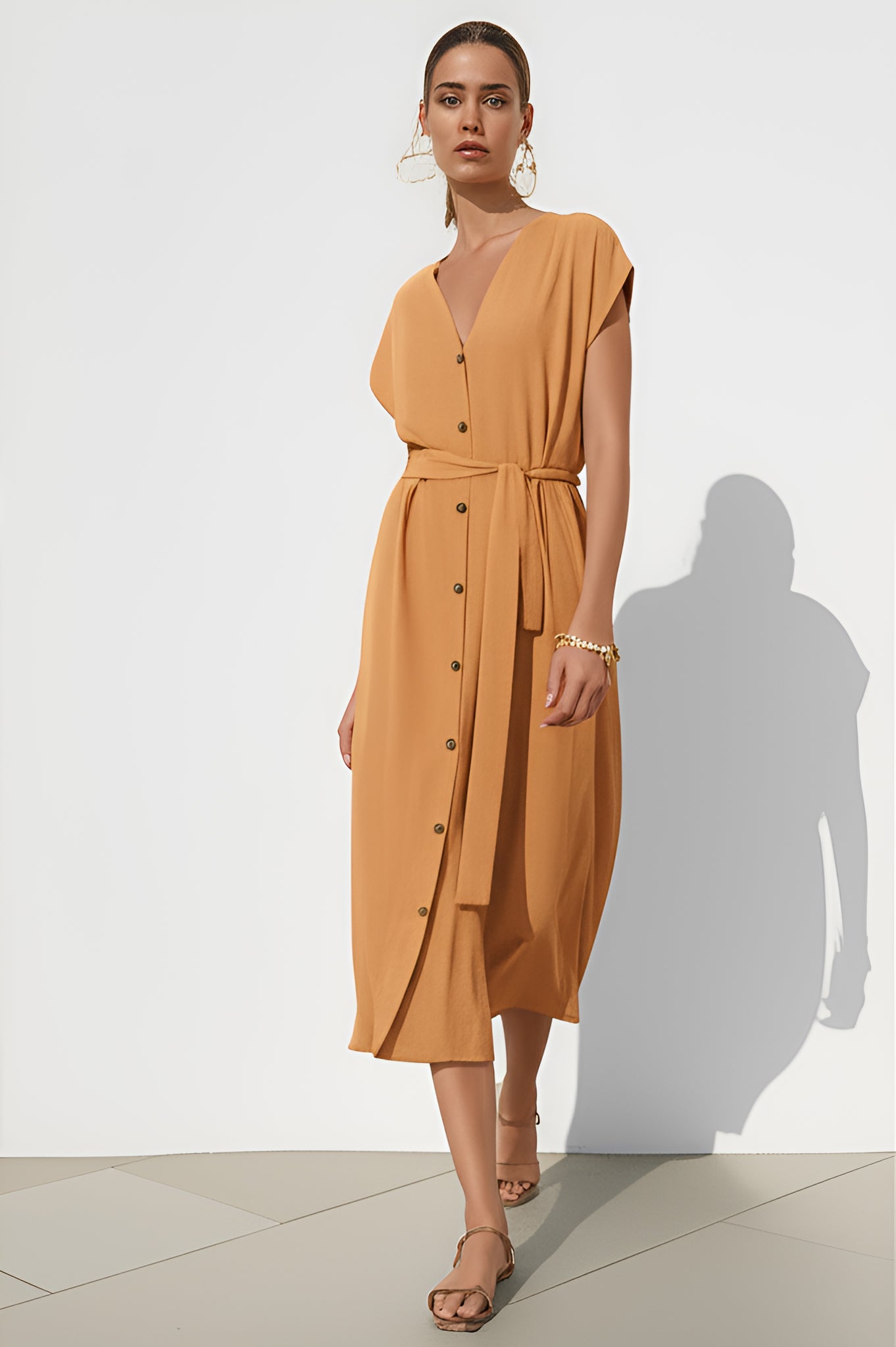 Belted Midi Dress