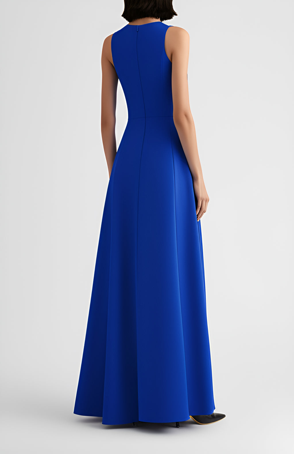 Sleeveless A-Line Maxi Dress – Blue