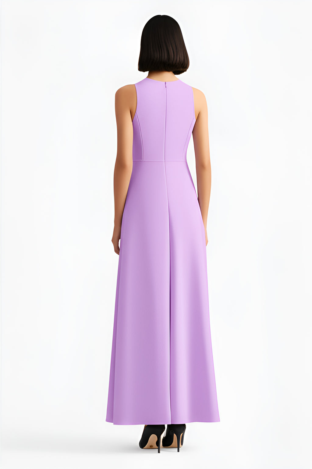 Sleeveless A-Line Maxi Dress – Purple