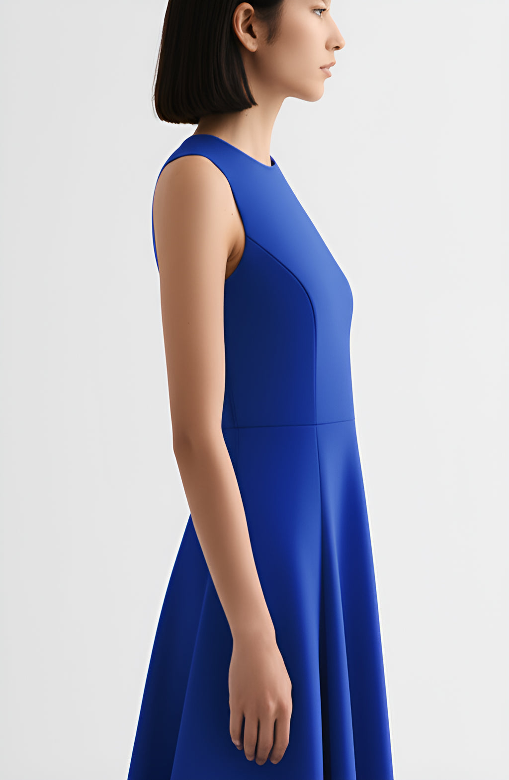 Sleeveless A-Line Maxi Dress – Blue