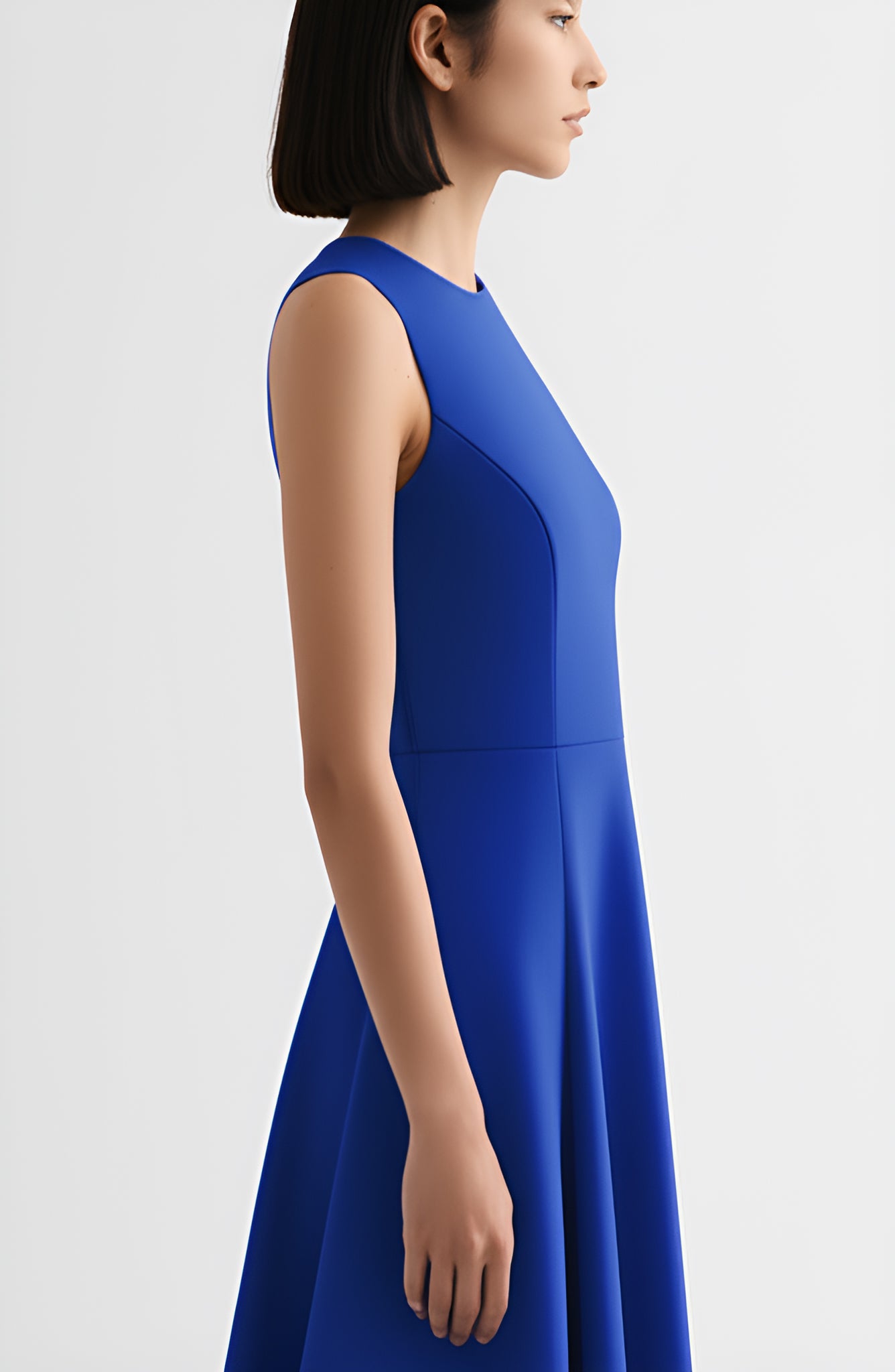 Sleeveless A-Line Maxi Dress – Blue