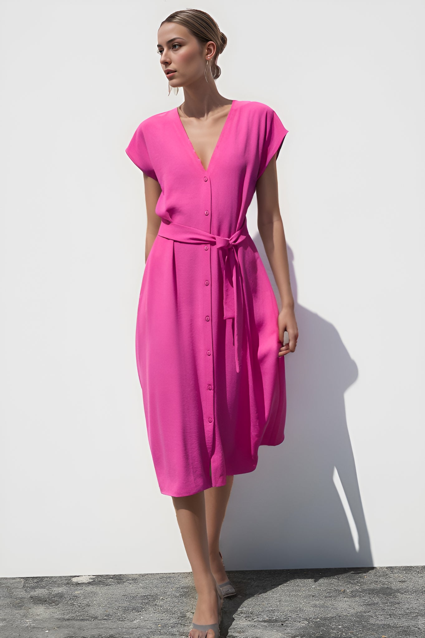 Belted Midi Dress