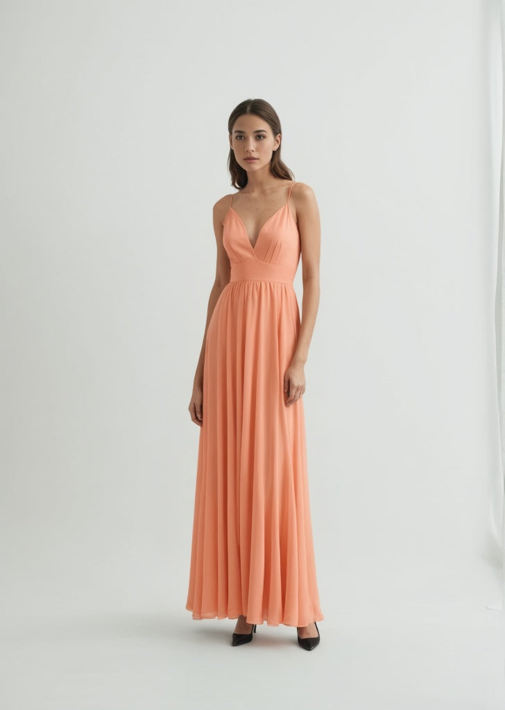 Elegant Sleeveless Floor-Length Gown